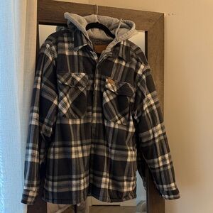 Men's Black and Gray Plaid Jacket